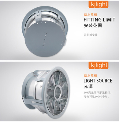 【质保 低频无极灯 吸顶灯 VE_CL_8704/40W】价格,厂家,图片,吸顶灯,广州凯杰照明器具有限公司